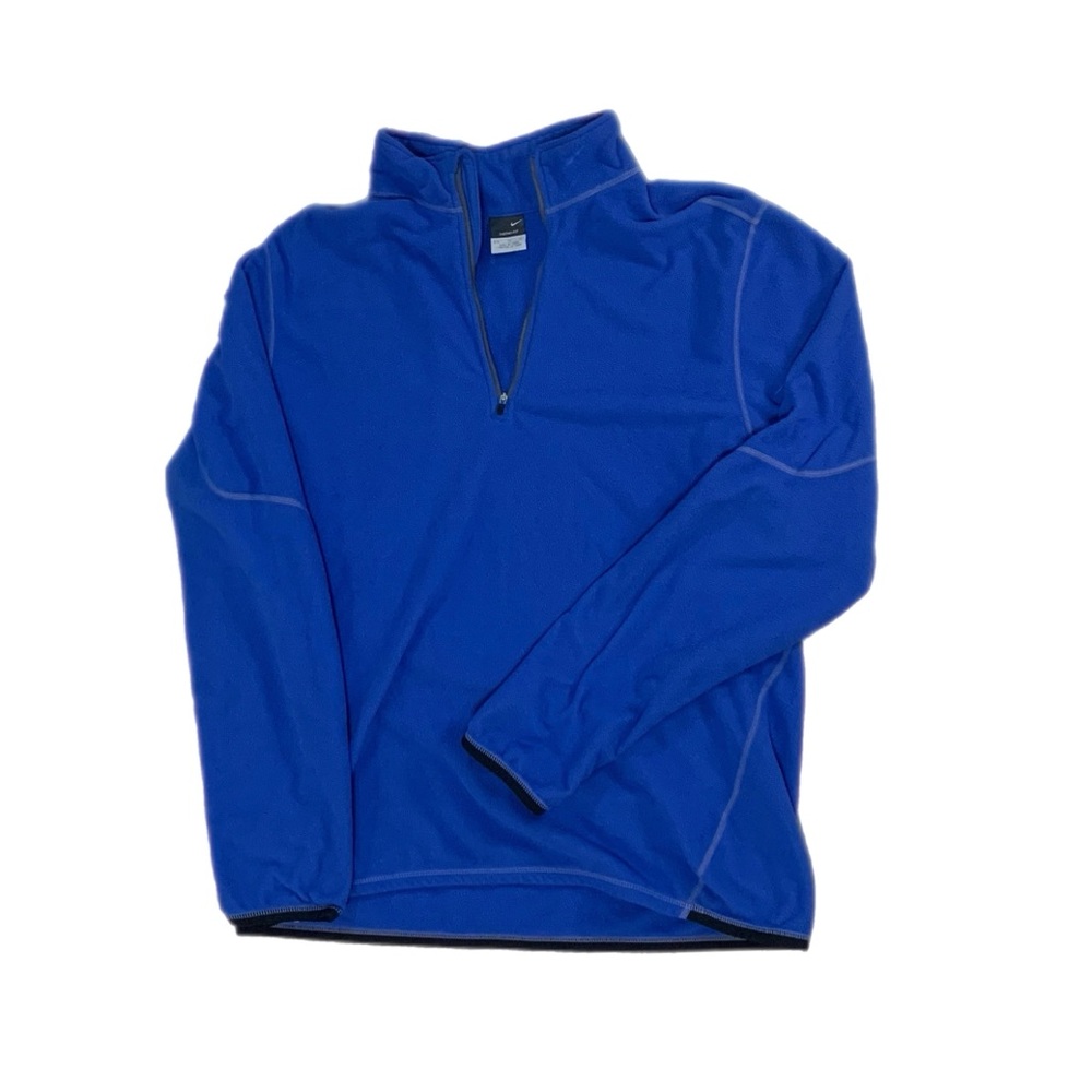 Used Nike Therma Fit Quarter Zip Fleece Blue Size XL